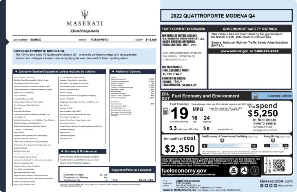 New 2022 Maserati Quattroporte Modena Q4 for sale Sold at Bugatti of Greenwich in Greenwich CT 06830 28