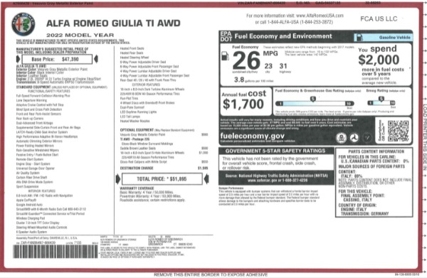 New 2022 Alfa Romeo Giulia Ti for sale Sold at Bugatti of Greenwich in Greenwich CT 06830 2