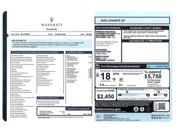 New 2022 Maserati Levante GT for sale Sold at Bugatti of Greenwich in Greenwich CT 06830 20