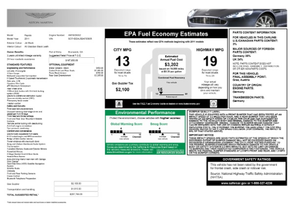 Used 2011 Aston Martin Rapide for sale Sold at Bugatti of Greenwich in Greenwich CT 06830 27