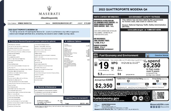 New 2022 Maserati Quattroporte Modena Q4 for sale Sold at Bugatti of Greenwich in Greenwich CT 06830 2