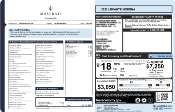 New 2023 Maserati Levante Modena for sale $112,645 at Bugatti of Greenwich in Greenwich CT 06830 24
