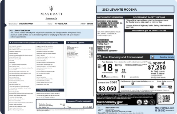 Used 2023 Maserati Levante Modena for sale $51,900 at Bugatti of Greenwich in Greenwich CT 06830 25