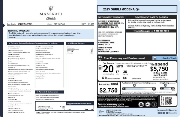 New 2023 Maserati Ghibli Modena Q4 for sale Sold at Bugatti of Greenwich in Greenwich CT 06830 21