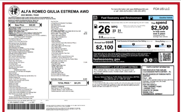 New 2023 Alfa Romeo Giulia Estrema for sale Call for price at Bugatti of Greenwich in Greenwich CT 06830 25