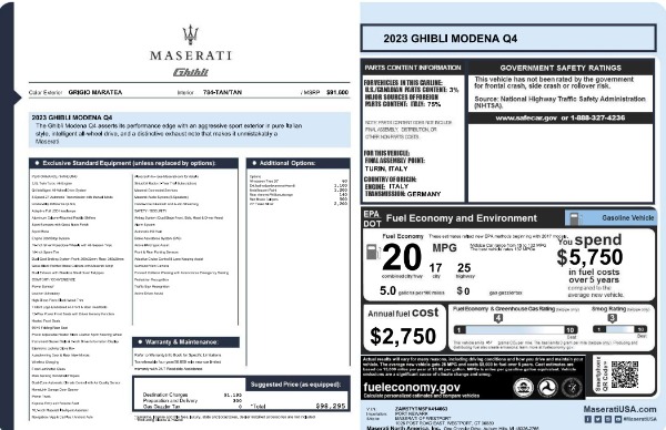 New 2023 Maserati Ghibli Modena Q4 for sale Sold at Bugatti of Greenwich in Greenwich CT 06830 20