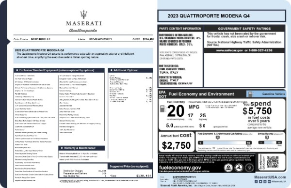 New 2023 Maserati Quattroporte Modena Q4 for sale $138,495 at Bugatti of Greenwich in Greenwich CT 06830 28