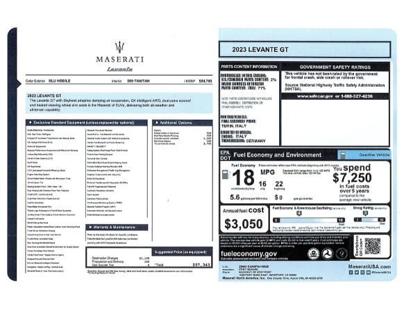 New 2023 Maserati Levante GT for sale Sold at Bugatti of Greenwich in Greenwich CT 06830 28