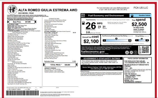 Used 2023 Alfa Romeo Giulia Estrema for sale $32,900 at Bugatti of Greenwich in Greenwich CT 06830 25