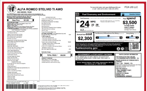 New 2023 Alfa Romeo Stelvio Ti for sale $58,505 at Bugatti of Greenwich in Greenwich CT 06830 28