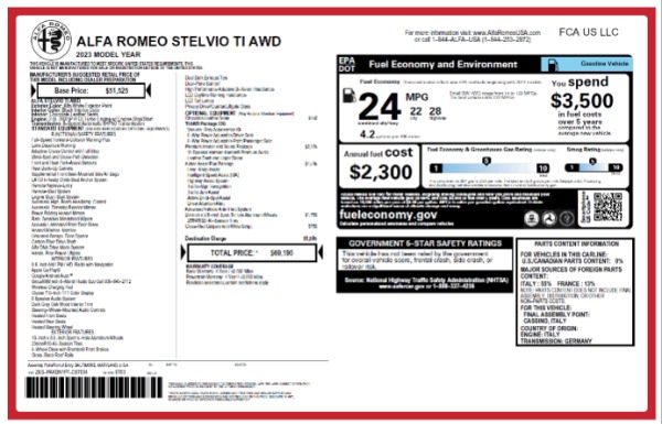 New 2023 Alfa Romeo Stelvio Ti for sale Sold at Bugatti of Greenwich in Greenwich CT 06830 19