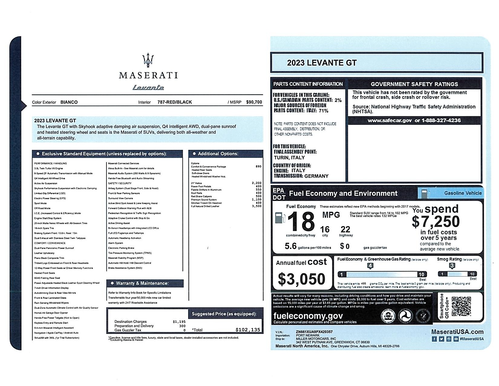 Used 2023 Maserati Levante GT for sale Call for price at Bugatti of Greenwich in Greenwich CT 06830 1