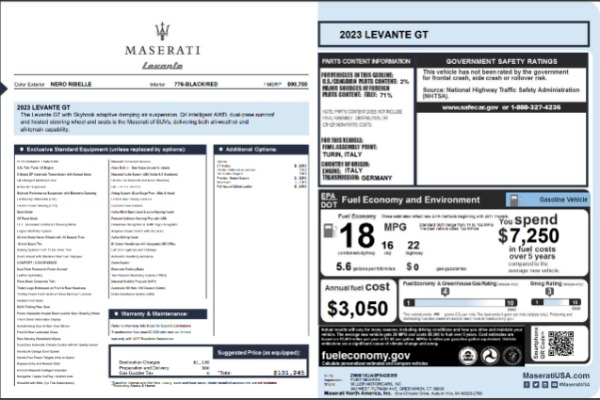 New 2023 Maserati Levante GT for sale $101,245 at Bugatti of Greenwich in Greenwich CT 06830 23