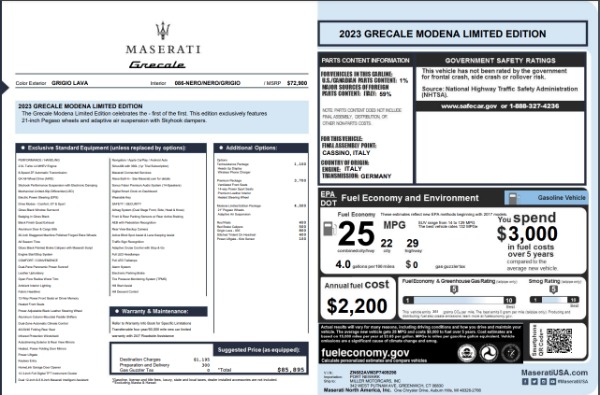 New 2023 Maserati Grecale Modena for sale Call for price at Bugatti of Greenwich in Greenwich CT 06830 27