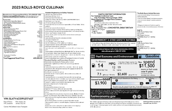 New 2023 Rolls-Royce Cullinan for sale Sold at Bugatti of Greenwich in Greenwich CT 06830 9