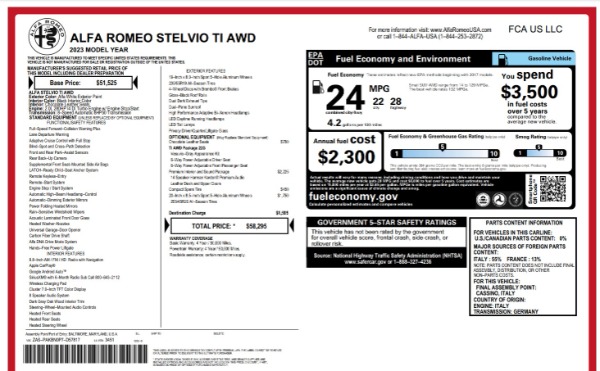 New 2023 Alfa Romeo Stelvio Ti for sale $58,295 at Bugatti of Greenwich in Greenwich CT 06830 24
