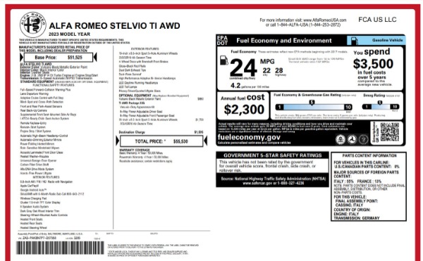 New 2023 Alfa Romeo Stelvio Ti for sale $55,530 at Bugatti of Greenwich in Greenwich CT 06830 24