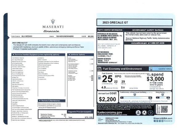 New 2023 Maserati Grecale GT for sale $72,095 at Bugatti of Greenwich in Greenwich CT 06830 25