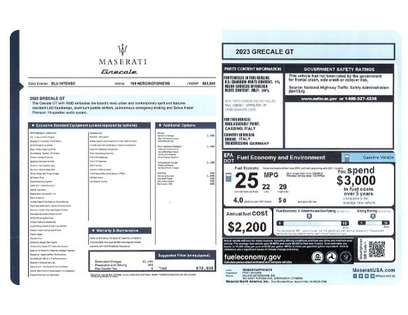 New 2023 Maserati Grecale GT for sale $72,095 at Bugatti of Greenwich in Greenwich CT 06830 25