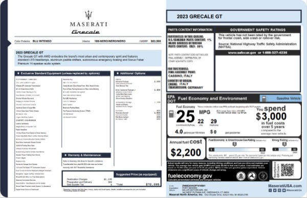 New 2023 Maserati Grecale GT for sale $72,095 at Bugatti of Greenwich in Greenwich CT 06830 24