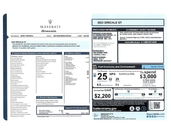 New 2023 Maserati Grecale GT for sale $73,797 at Bugatti of Greenwich in Greenwich CT 06830 22