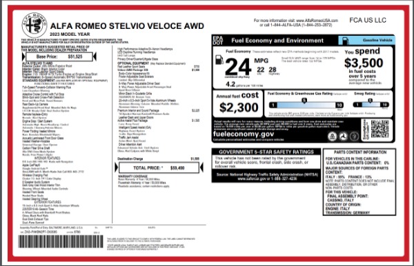 New 2023 Alfa Romeo Stelvio Veloce for sale $59,490 at Bugatti of Greenwich in Greenwich CT 06830 22