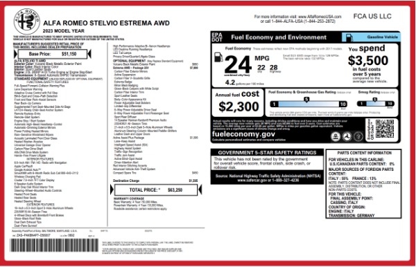 New 2023 Alfa Romeo Stelvio Estrema for sale Sold at Bugatti of Greenwich in Greenwich CT 06830 23