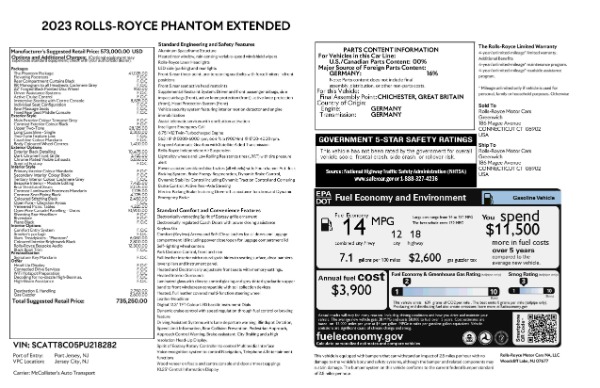 New 2023 Rolls-Royce Phantom EWB for sale Sold at Bugatti of Greenwich in Greenwich CT 06830 27