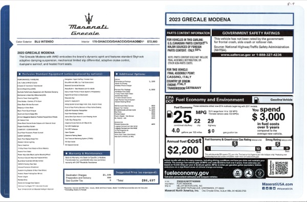 New 2023 Maserati Grecale Modena for sale $86,697 at Bugatti of Greenwich in Greenwich CT 06830 24