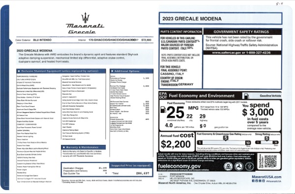 New 2023 Maserati Grecale Modena for sale Sold at Bugatti of Greenwich in Greenwich CT 06830 24