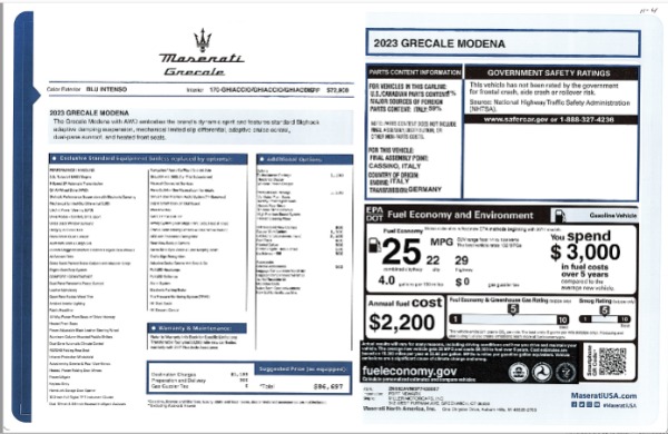 New 2023 Maserati Grecale Modena for sale $71,384 at Bugatti of Greenwich in Greenwich CT 06830 24