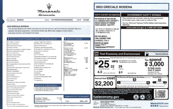 New 2023 Maserati Grecale Modena for sale $85,497 at Bugatti of Greenwich in Greenwich CT 06830 23