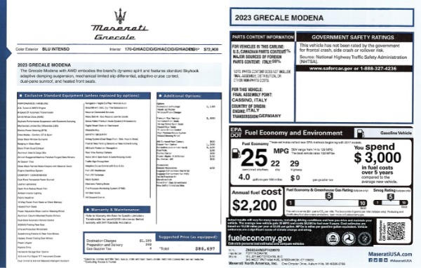 New 2023 Maserati Grecale Modena for sale $86,697 at Bugatti of Greenwich in Greenwich CT 06830 24