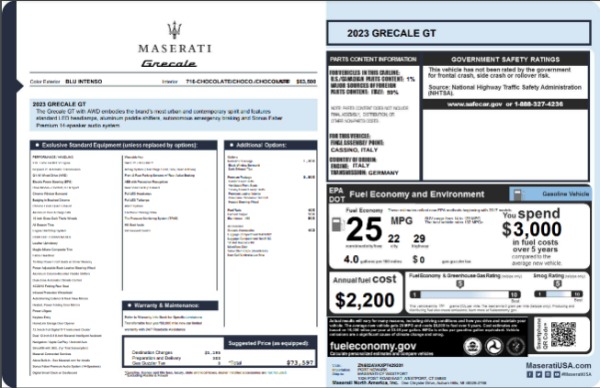 New 2023 Maserati Grecale GT for sale Call for price at Bugatti of Greenwich in Greenwich CT 06830 21