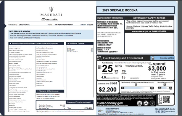 New 2023 Maserati Grecale Modena for sale $76,195 at Bugatti of Greenwich in Greenwich CT 06830 21