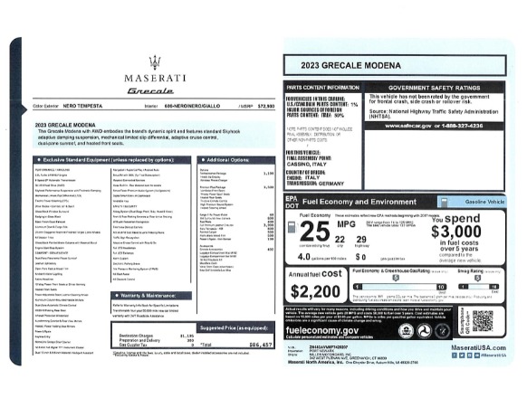 New 2023 Maserati Grecale Modena for sale $86,457 at Bugatti of Greenwich in Greenwich CT 06830 24