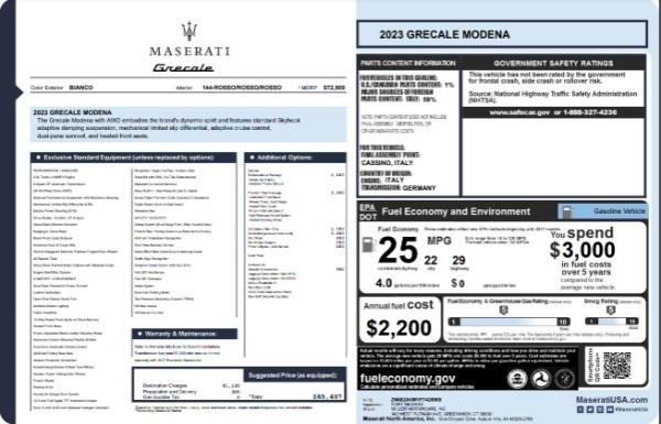 New 2023 Maserati Grecale Modena for sale $85,497 at Bugatti of Greenwich in Greenwich CT 06830 23