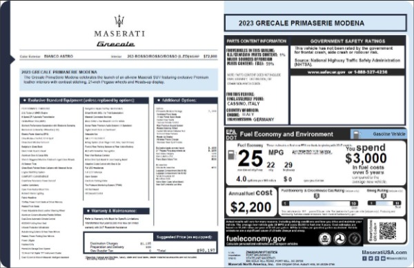New 2023 Maserati Grecale Modena for sale $90,197 at Bugatti of Greenwich in Greenwich CT 06830 24