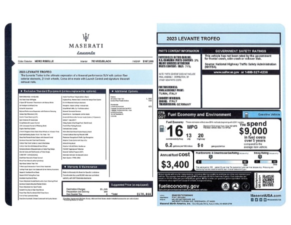 New 2023 Maserati Levante Trofeo for sale Sold at Bugatti of Greenwich in Greenwich CT 06830 24