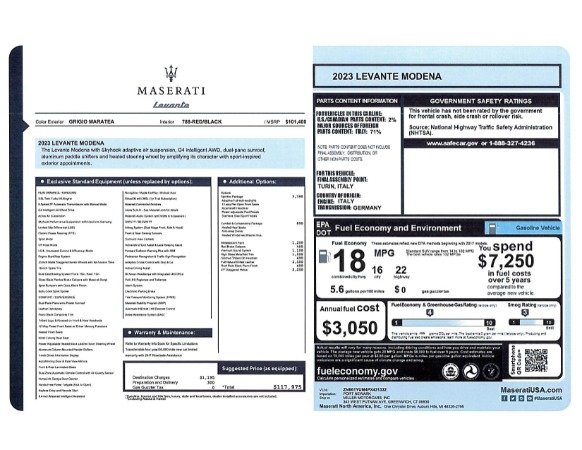 New 2023 Maserati Levante Modena for sale $117,975 at Bugatti of Greenwich in Greenwich CT 06830 22