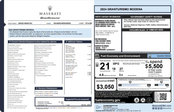 New 2024 Maserati GranTurismo Modena for sale $193,865 at Bugatti of Greenwich in Greenwich CT 06830 23