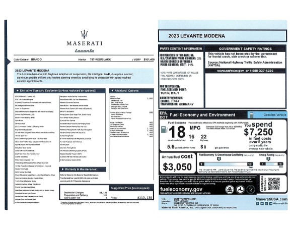 New 2023 Maserati Levante Modena for sale $113,135 at Bugatti of Greenwich in Greenwich CT 06830 22