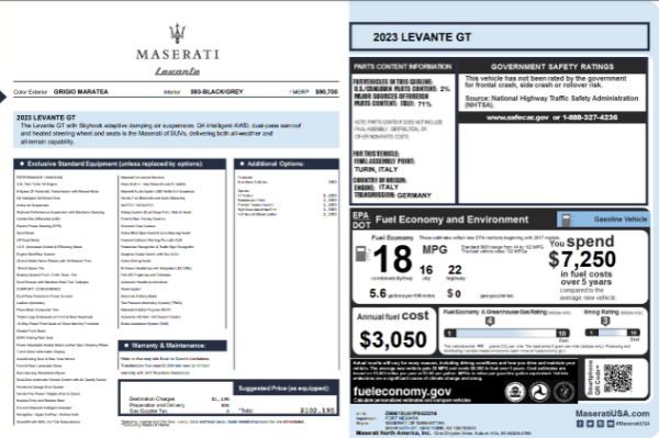 New 2023 Maserati Levante GT for sale $102,195 at Bugatti of Greenwich in Greenwich CT 06830 22