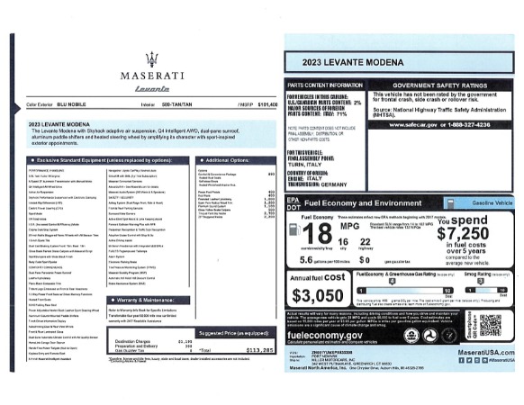 New 2023 Maserati Levante Modena for sale $113,285 at Bugatti of Greenwich in Greenwich CT 06830 28