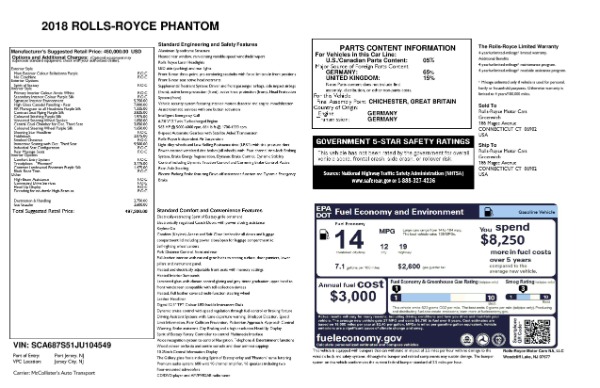 Used 2018 Rolls-Royce Phantom for sale $339,900 at Bugatti of Greenwich in Greenwich CT 06830 22