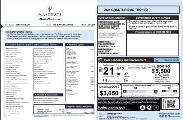 New 2024 Maserati GranTurismo Trofeo for sale Sold at Bugatti of Greenwich in Greenwich CT 06830 25
