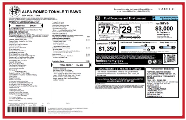 New 2024 Alfa Romeo Tonale Ti for sale $54,450 at Bugatti of Greenwich in Greenwich CT 06830 27