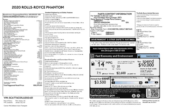 Used 2020 Rolls-Royce Phantom for sale $394,900 at Bugatti of Greenwich in Greenwich CT 06830 28