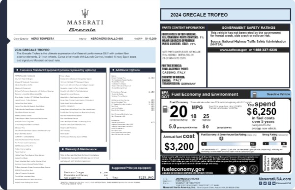 New 2024 Maserati Grecale Trofeo for sale $120,940 at Bugatti of Greenwich in Greenwich CT 06830 1