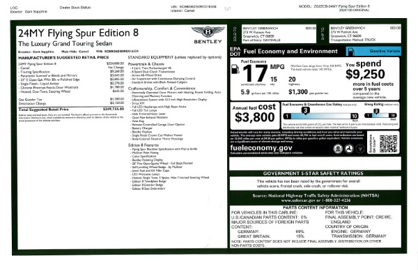 New 2024 Bentley Flying Spur V8 for sale Sold at Bugatti of Greenwich in Greenwich CT 06830 10
